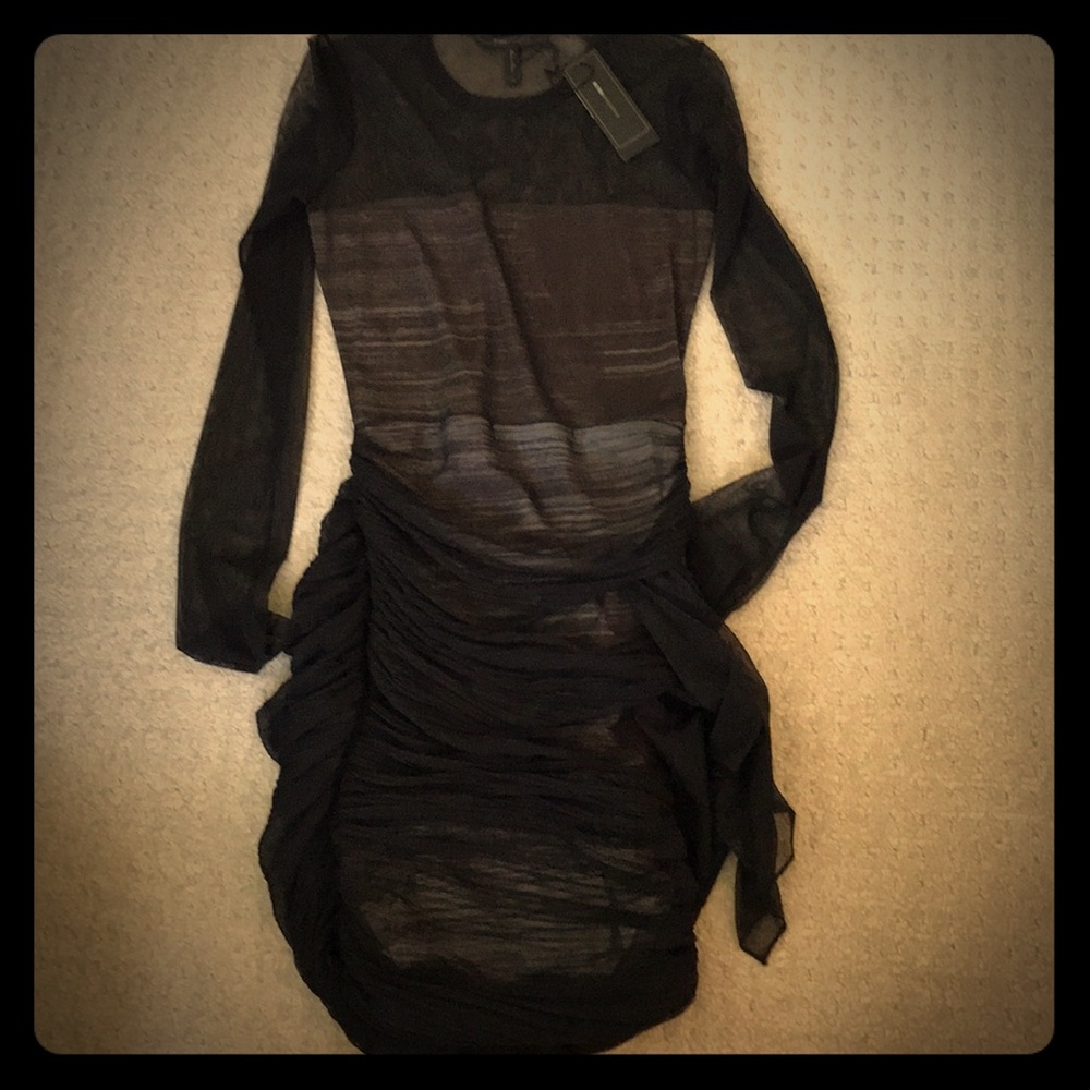 New! BCBGMAXAZARIA black lace stylish dress